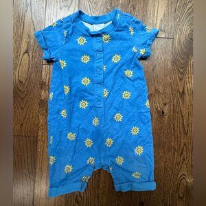 Hanna Andersson Blue Sunshine Romper Size 6-12 Month